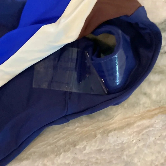 Becca navy striped bikini bottom size medium - Picture 8 of 12